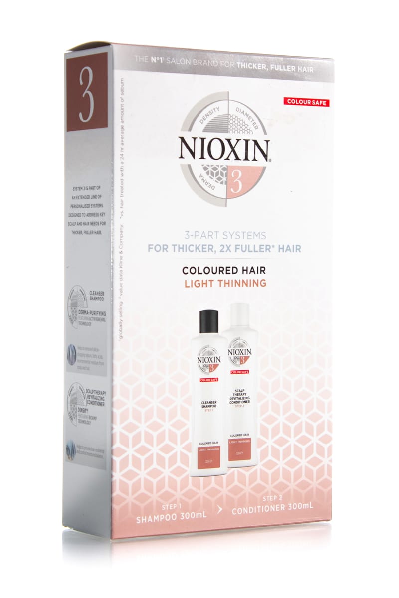 NIOXIN SYSTEM 3 CLEANSER SHAMPOO & SCALP THERAPY REVITALISING CONDITIONER 300ML DUO