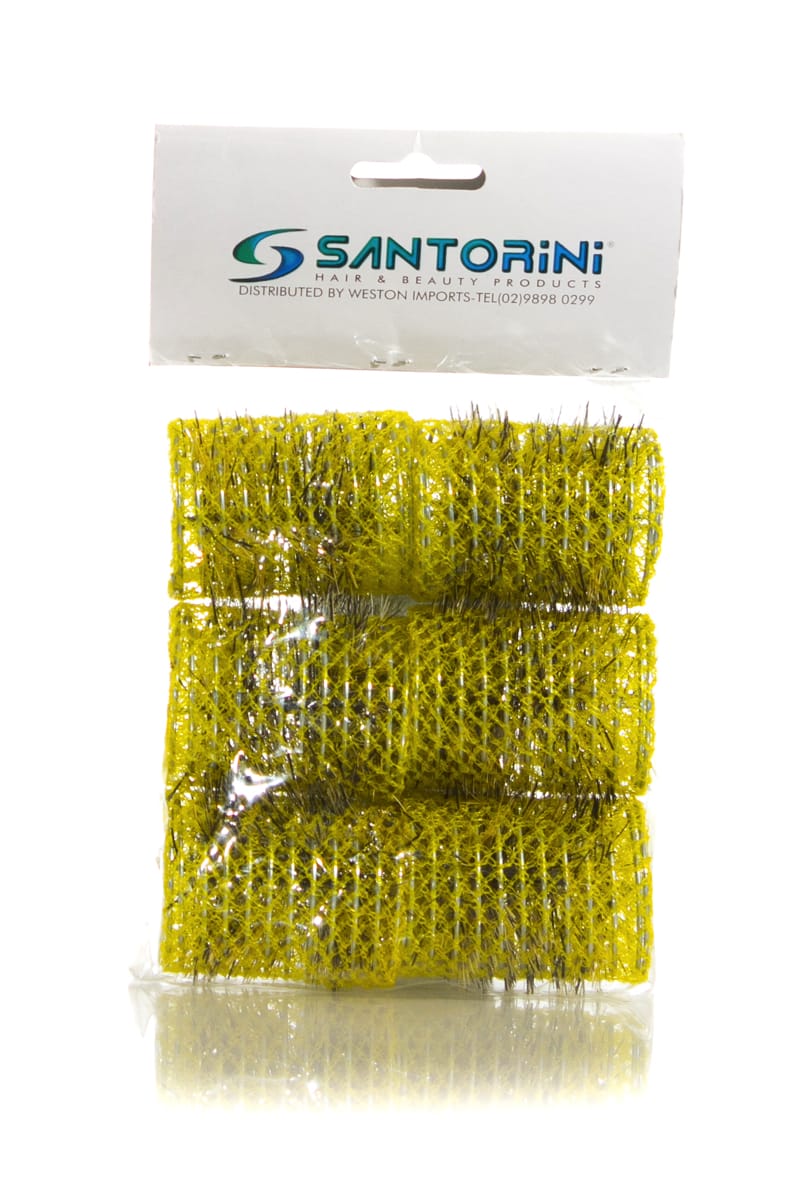 SANTORINI Brush Rollers   6 Pack  |  47mm, Yellow