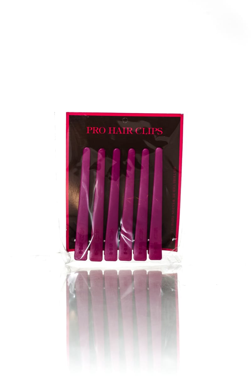 Pro Hair Clips  |  6 Pack, Various Colours